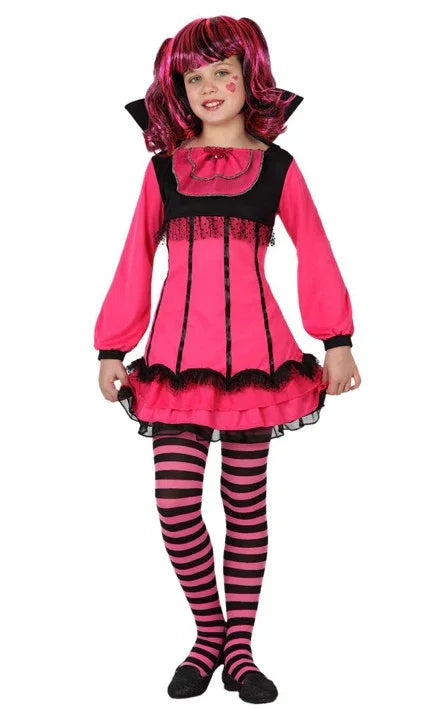 Disfraz de Vampira Fucsia para Niña Halloween Infantiles Atosa